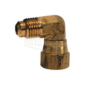 Dixon® 166FSV-6-6 Tube Elbow, 3/8 in Nominal, SAE Flare x Female Swivel, Brass
