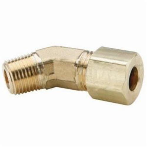 Dixon® 179C-0404 The Right Connection Tube-to-Pipe Elbow, 1/4 in x 7/16-24 Nominal, Tube x Straight MPT End Style, Brass, Domestic