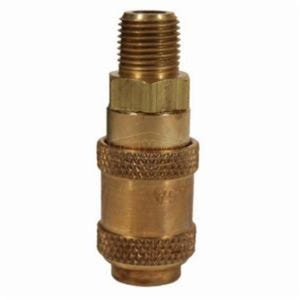 Dixon® 1AM1-B A Series Quick Connect Coupler, 1/8-27 Nominal, Quick Connect Coupler x MNPT, 500 psi Pressure, Brass, Domestic