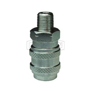Dixon® 1BRM2-B-7 BR Series Quick Disconnect Pneumatic Coupler, 1/4-18 Nominal, Quick Disconnect Coupler x FNPT, 300 psi Pressure, Brass