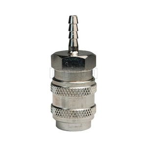 Dixon® 1BRS2.83-B-7 BR Series Quick Disconnect Pneumatic Hose Barb Coupler, 9 mm Nominal, Quick Disconnect Coupler x Hose Barb, 300 psi Pressure, Brass