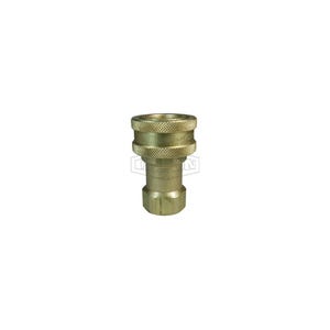 Dixon® 1HF1-B DQC H Industrial Interchange Poppet Valve Female Coupler, 1/8-27 Nominal, Female NPTF, Brass