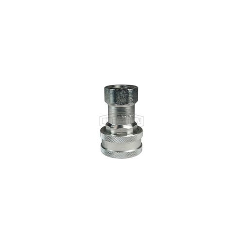 Dixon® 1HF1 DQC H Industrial Interchange Poppet Valve Female Coupler, 1/8-27 Nominal, Female NPTF, Steel