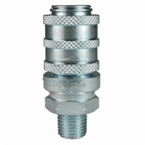 Dixon® 1PDM2 PD Series diagnostic Hydraulic Interchange Coupler, 1/8 in x 1/4-18 Nominal, Quick-Connect x MNPT, Buna-N® Seal/Steel Body, Domestic