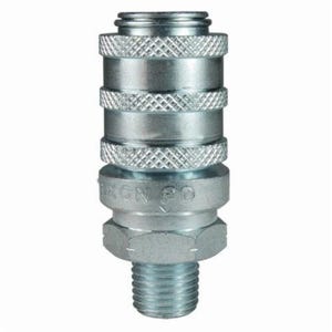 Dixon® 1PDM2 PD Series diagnostic Hydraulic Interchange Coupler, 1/8 in x 1/4-18 Nominal, Quick-Connect x MNPT, Buna-N® Seal/Steel Body, Domestic