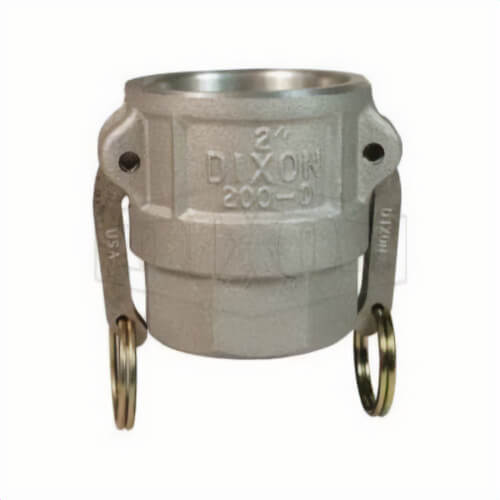 Dixon® 200-D-AL Type D Cam and Groove Coupler, 2 in Nominal, Female Coupler x FNPT End Style, Aluminum