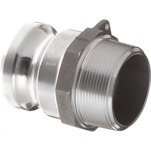 Dixon® 200-F-Al 2 in Alum Type F Male Adaptx Male NPT Cam&Grv61-965