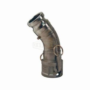 Dixon® 200DA-45AL 45° Cam and Groove Elbow, 2 in, Male Adapter x Female Coupler, Aluminum, Domestic