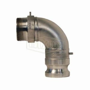 Dixon® 200F-90SS Type F 90° Cam and Groove Elbow, 2 in, Male Adapter x MNPT, 316 Stainless Steel, Domestic