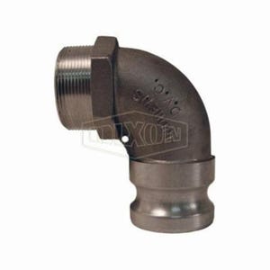 Dixon® 200F90AL Type F 90° Cam and Groove Elbow, 2 in, Male Adapter x MNPT, Aluminum, Domestic