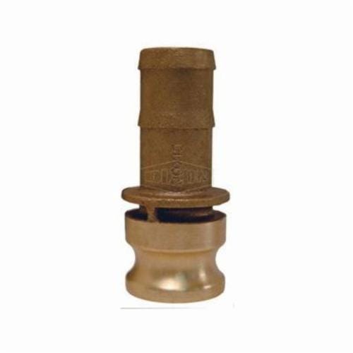 Dixon® 250-E-BR Boss-Lock™ Type E Cam and Groove Adapter, 2-1/2 in, Male Adapter x Hose Shank, Brass, Domestic