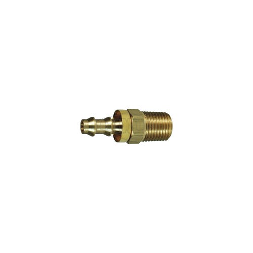 Dixon® 2721212CBC Hose Barb Fitting with Brass Cap, 3/4-14 x 3/4 in Nominal, MNPT x Push-On Hose Barb End Style, Brass