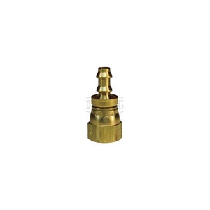 Dixon® 2880609CBC Hose Barb Fitting with Brass Cap, 9/16-18 x 3/8 in Nominal, 37° Female JIC Swivel x Push-On Hose Barb End Style, Brass
