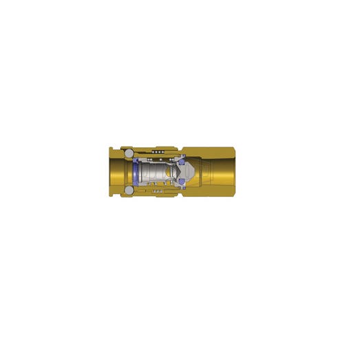 Dixon® 2CJBF2-B CJ Series High Flow Female Quick Disconnect Pneumatic Coupler, 1/4-19 Nominal, Quick Disconnect Coupler x BSPP, 300 psi Pressure, Brass