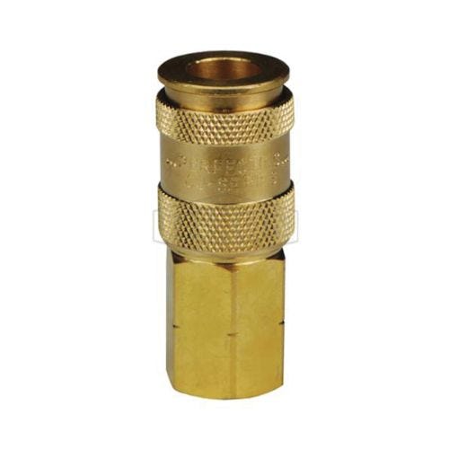 Dixon® 2CJF2-B High Flow Female Coupling, For Use with Heavy Duty-High Volume Blow Gun, 1/4 in FNPT, Brass, Domestic