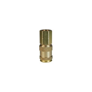 Dixon® 2CJF3-B CJ Series High Flow Female Quick Disconnect Pneumatic Coupler, 3/8-18 Nominal, Quick Disconnect Coupler x FNPT, 300 psi Pressure, Brass