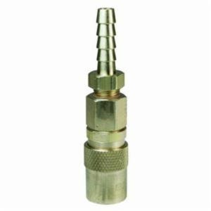 Dixon® 2CMS3-B DQC CM Industrial Mold Interchange Quick-Release Valved Coupler, 3/8 in Nominal, Barb End Style, Brass, Domestic