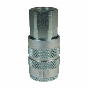 Dixon® 4FF3 D Interchange Semi-Automatic Pneumatic Coupler, 1/2 x 3/8 in, Quick-Connect x FNPT, Steel