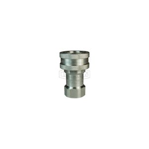 Dixon® 2HBF2-SS DQC H Industrial Interchange Poppet Valve Female Coupler, 1/4-19 Nominal, Female BSPP, 316 Stainless Steel