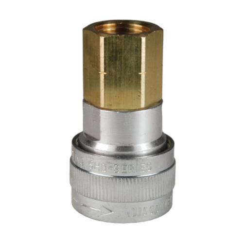 Dixon® 2SHDF2 SHD Automatic Schrader Interchange Twist-Lock Coupler, 1/4 in x 1/4-18 Nominal, 300 psi Pressure, Aluminum/Steel