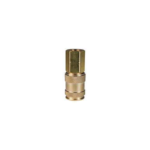 Dixon® 2UF3-B U Series Female Quick Disconnect Pneumatic Coupler, 3/8-18 Nominal, Quick Disconnect Coupler x NPTF, 300 psi Pressure, Brass
