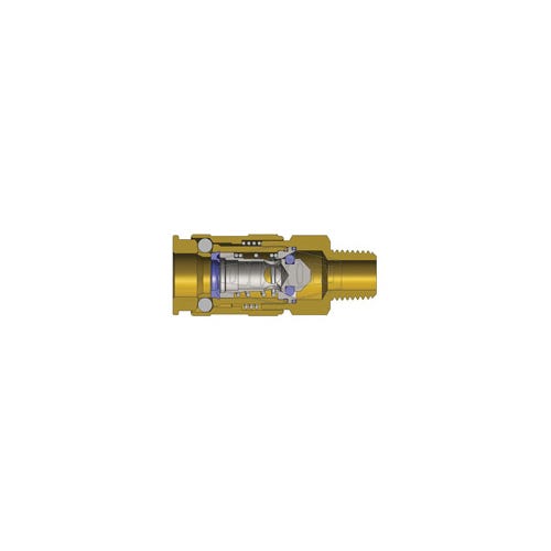 Dixon® 2UM2-B U Series Male Quick Disconnect Pneumatic Coupler, 1/4-18 Nominal, Quick Disconnect Coupler x NPTF, 300 psi Pressure