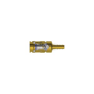 Dixon® 2US2-B U Series Quick Disconnect Pneumatic Coupler, 1/4 in Nominal, Quick Disconnect Coupler x Standard Hose Barb, 300 psi Pressure, Brass
