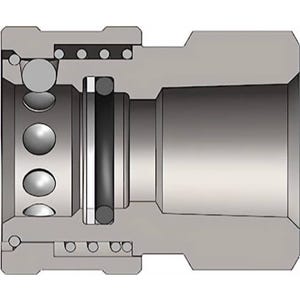 Dixon® 2VF2-E 1/4 V Coup, 1/4 F-NPTF Steel, Unvalved