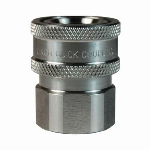 Dixon® 2VF2-SS-E V/Snap-Tite H/IH Unvalved Hydraulic Interchange Coupler, 1/4 in x 1/4-18 Nominal, Quick-Connect x FNPT/Buna-N