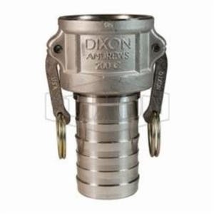 Dixon® 400-C-SS Type-C Cam and Groove Coupler, 4 in Nominal, Female Coupler x Hose Shank End Style, 316 Stainless Steel, Domestic