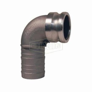 Dixon® 300E-90AL Type E 90° Cam and Groove Elbow, 3 in, Male Adapter x Hose Shank, Aluminum, Domestic