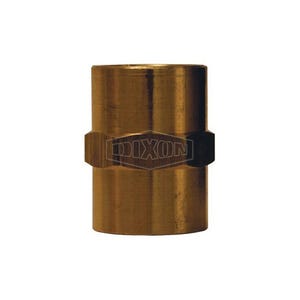 Dixon® 3710202C Hex Head Pipe Coupling, 1/8 in Nominal, FNPT End Style, Brass, Domestic
