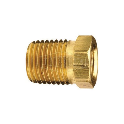 Dixon® 3730604C Hex Head Pipe Bushing, 1/4 x 3/8 in Nominal, MNPT x FNPT End Style, Brass