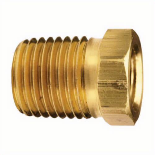 Dixon® 3730804C Hex Head Reducer Bushing, 1/2-14 x 1/4-18 Nominal, MNPT x FNPT End Style, 125 lb, Brass, Domestic
