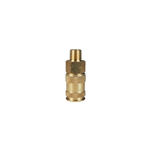 Dixon® 3CJM3-B CJ Series High Flow Male Quick Disconnect Pneumatic Coupler, 3/8-18 Nominal, Quick Disconnect Coupler x FNPT, 300 psi Pressure, Brass