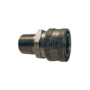 Dixon® 3EM3-S Straight Through Interchange Quick Connect Coupling, 3/8-18 Nominal, MNPT, 303 Stainless Steel, Domestic