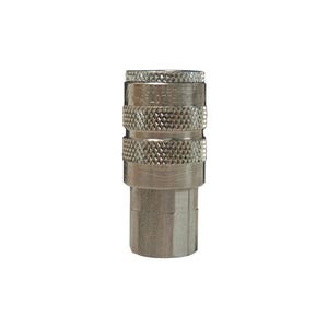 Dixon® 3FF3-S DF Series Industrial Female Quick Connect Coupler, 3/8-18 Nominal, Quick Disconnect Coupler x NPTF, 300 psi Pressure, 303 Stainless Steel