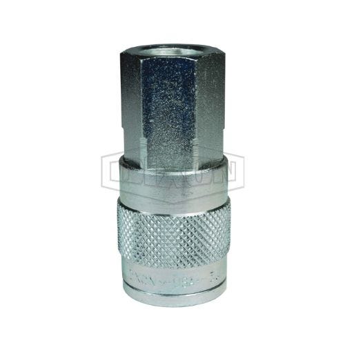 Dixon® 3JF2 Tru-Flate Automotive Female Quick Disconnect Pneumatic Coupler, 1/4-18 Nominal, Quick Disconnect Coupler x NPTF, Steel