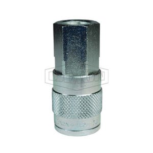 Dixon® 3JF3 Tru-Flate Automotive Female Quick Disconnect Pneumatic Coupler, 3/8-18 Nominal, Quick Disconnect Coupler x NPTF, Steel