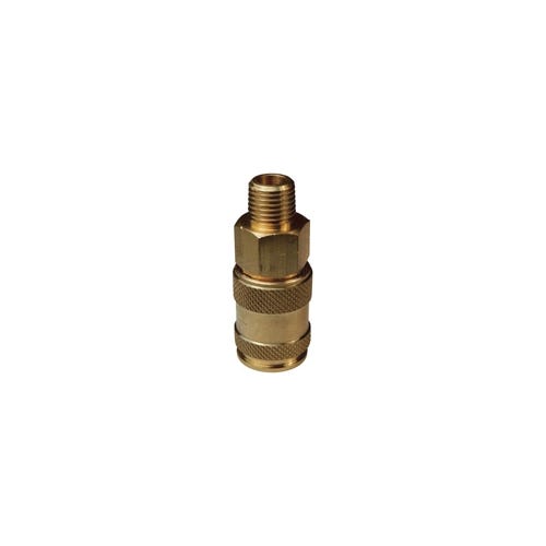 Dixon® 3UM3-B U Series Male Quick Disconnect Pneumatic Coupler, 3/8-18 Nominal, Quick Disconnect Coupler x NPTF, 300 psi Pressure, Brass