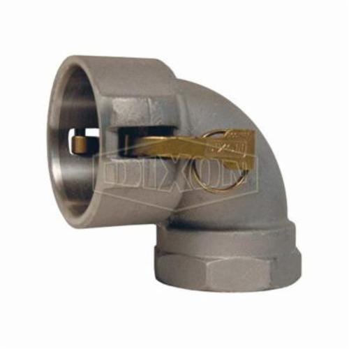 Dixon® 400D-90AL Type D 90°  Cam and Groove Elbow, 4 in, Female Coupler x FNPT, Aluminum, Domestic
