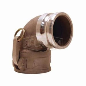 Dixon® 400DA-90SS 90° Cam and Groove Elbow, 4 in, Male Adapter x Female Coupler, 316 Stainless Steel, Domestic