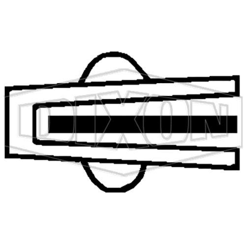 Dixon® 40MP-GRE150 Clamp Envelope Gasket, 1-1/2 in Nominal, PTFE, Domestic