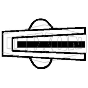 Dixon® 40MP-GRE150 Clamp Envelope Gasket, 1-1/2 in Nominal, PTFE, Domestic