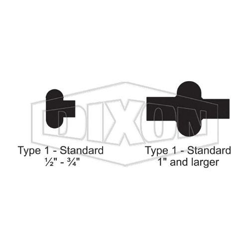 Dixon® 40MP-UW150 Standard Clamp Gasket, 1-1/2 in Nominal, 1.37 in ID x 1-63/64 in OD, Buna-N, Domestic