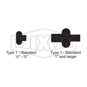 Dixon® 40MP-UW150 Standard Clamp Gasket, 1-1/2 in Nominal, 1.37 in ID x 1-63/64 in OD, Buna-N, Domestic