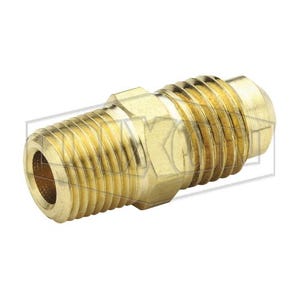 Dixon® 48F-8-6 Tube Connector, 1/2 x 3/8 in Nominal, SAE Flare x MNPT, Brass