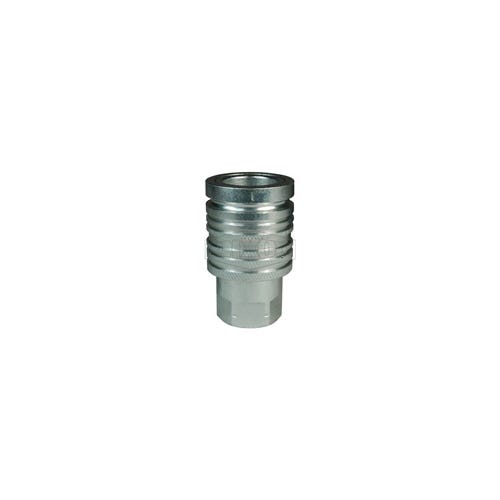 Dixon® 6AGF6-PS AG Series Push/Pull Agricultural Ball Coupler, 3/4-14 Nominal, Female NPTF, Steel