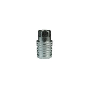 Dixon® 4AGOF5-PV-PS AG Series Push/Pull Agricultural Poppet Valve Coupler, 7/8-14 Nominal, Female O-Ring Boss™ End Style, Steel