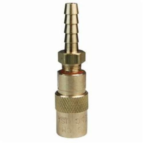 Dixon® 3CMS3-B-E CM Series Quick-Release Unvalved Coupler, 3/8 in Nominal, Coupler x Barb, Brass, Domestic
